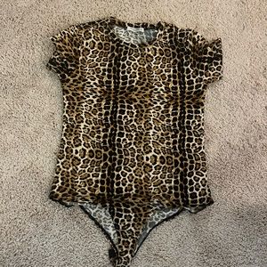 Two Bodysuits Leopard and Grey